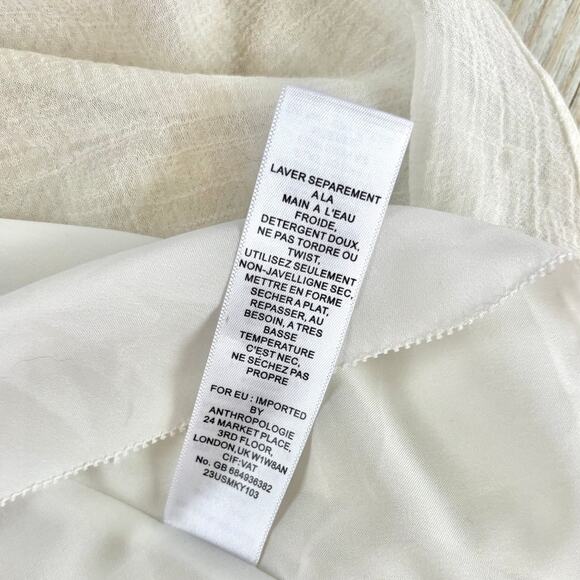 Leifsdottir Anthropologie Ardastra Gauze Shell Collar Maxi‎ Dress | White 10 - Picture 8 of 11